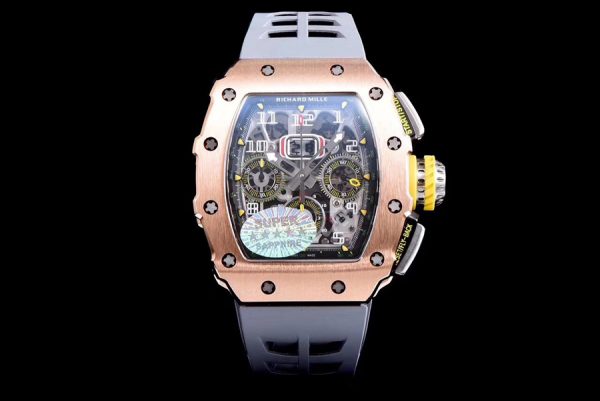 Richard Mille Super Clone Replica RM 11-03 Grey Rubber Strap