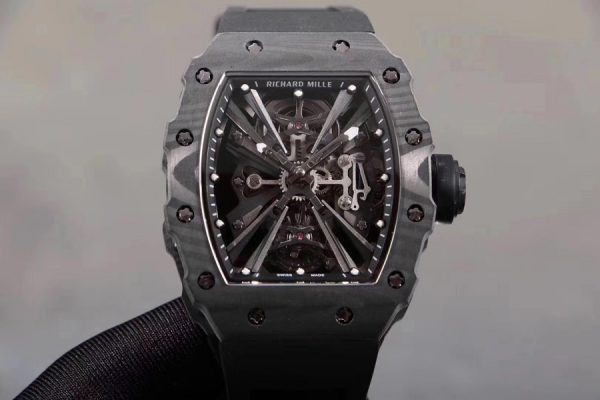 Richard Mille Super Clone RM 12-01 Black Rubber Strap