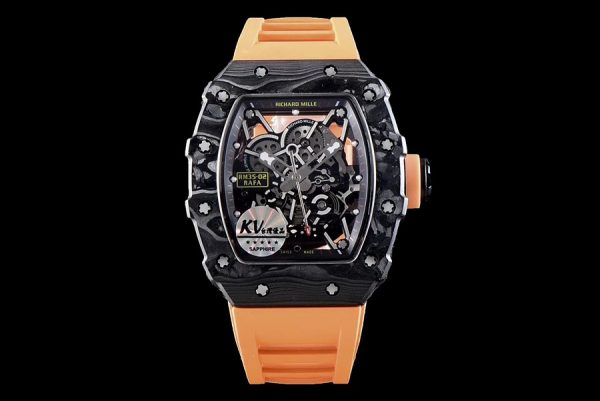 Richard Mille Super Clone RM 35-02 Orange Imported Rubber Strap Super Clone